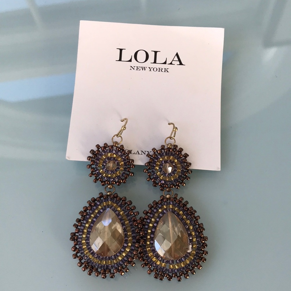 Costume jewelry beaded earrings.